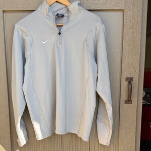 VTG 90’s Nike Men's Light Gray Quarter-Zip DriFit Pullover